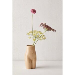 Urban Outfitters Female Form Vase with Faux Flowers